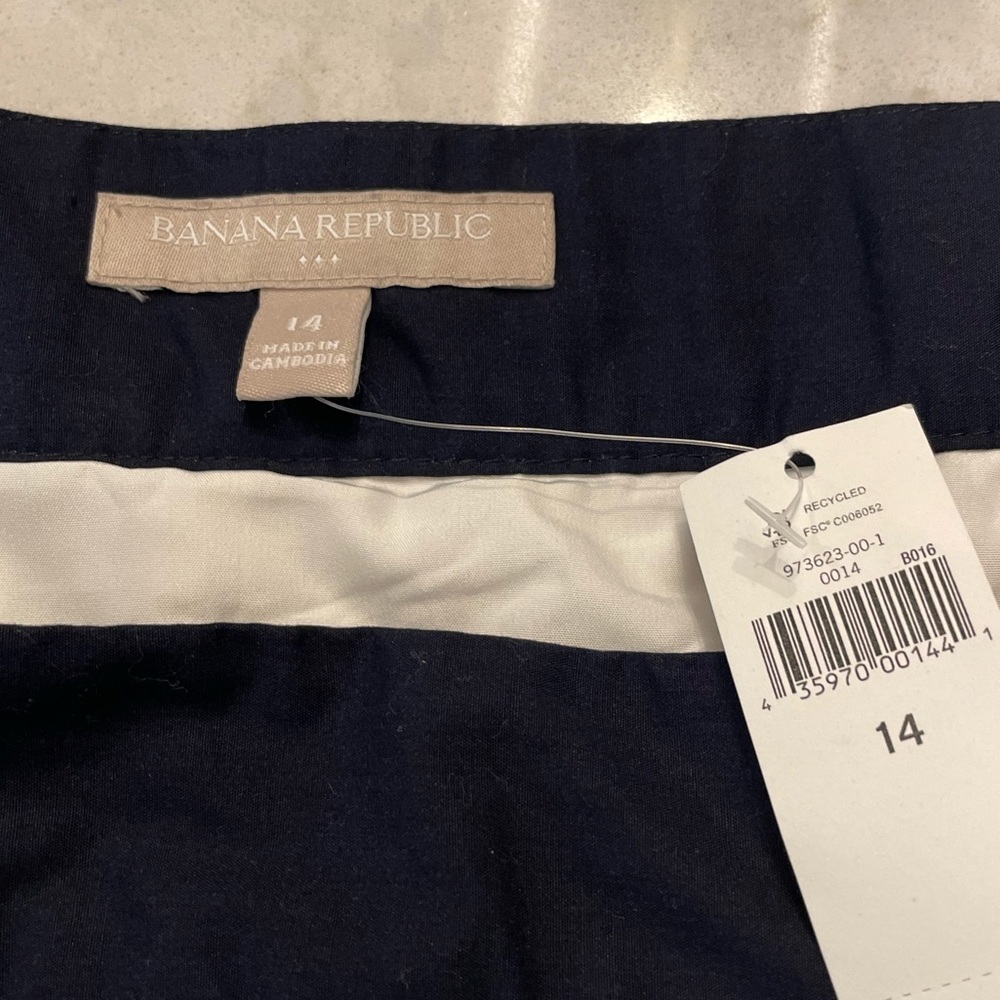 Banana Republic navy and white skirt size 14 NWT - Picture 6 of 8